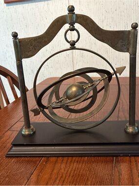Interlude Home Brass Armillary Sphere Nautical Arrow Office Decor